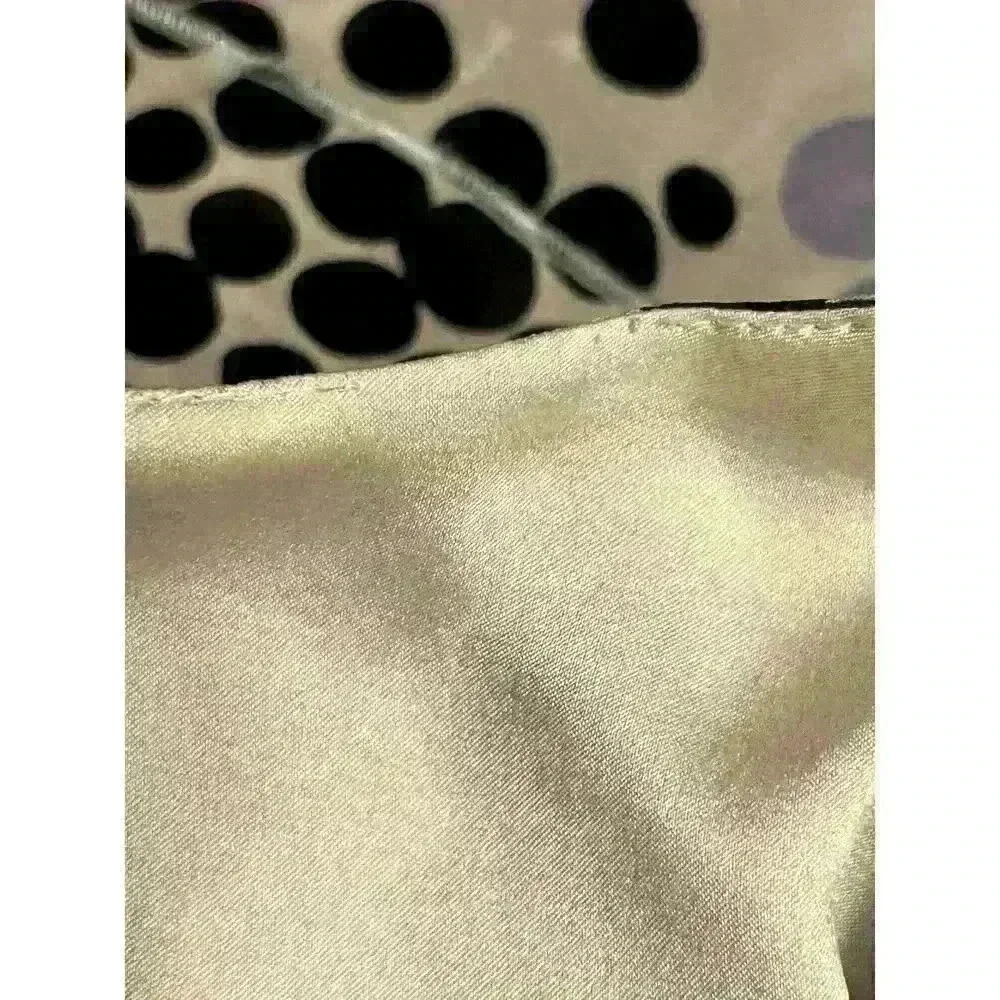 St John Sz 4 Silk Ruffle Dot Top White Black Dot Pattern Feminine Pretty Elegant - Picture 16 of 16